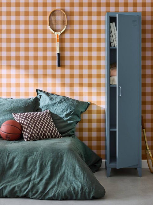 Armoire chambre industrielle métal 4 espaces de rangement Soho - Kiabi