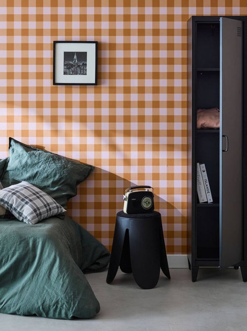 Armoire chambre industrielle métal 4 espaces de rangement Soho - Kiabi