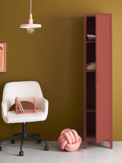 Armoire chambre industrielle métal 4 espaces de rangement Soho - Kiabi