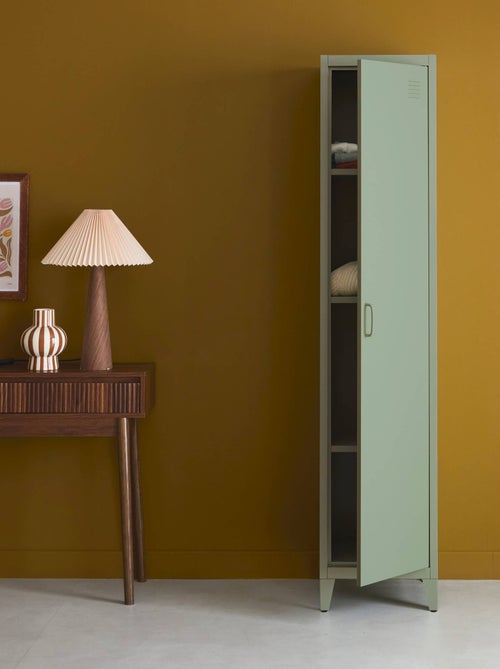 Armoire chambre industrielle métal 4 espaces de rangement Soho - Kiabi