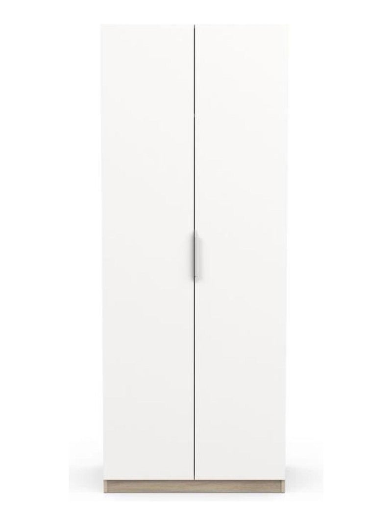 Armoire chêne kronberg et blanc mat - 2 Portes - - Demeyere Blanc - Kiabi