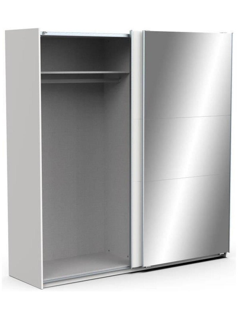 Armoire de chambre - 2 portes coulissantes - Blanc - Demeyere Blanc - Kiabi