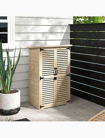 Armoire de jardin 2 portes persiennes
