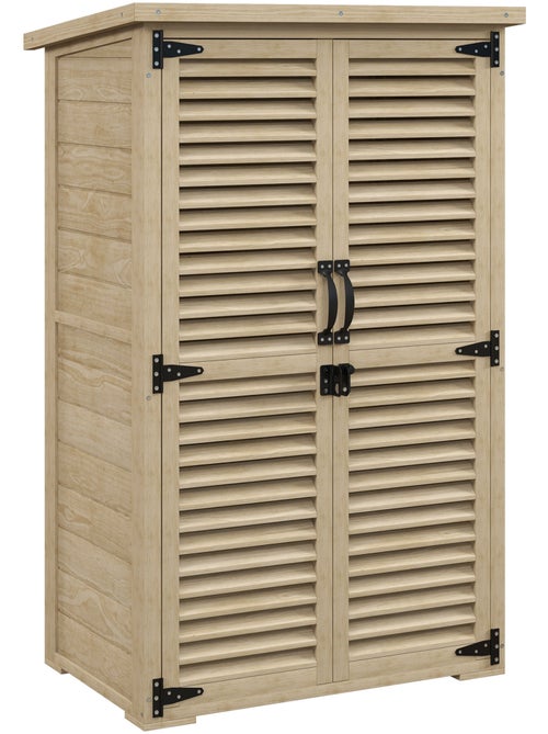 Armoire de jardin 2 portes persiennes - Kiabi