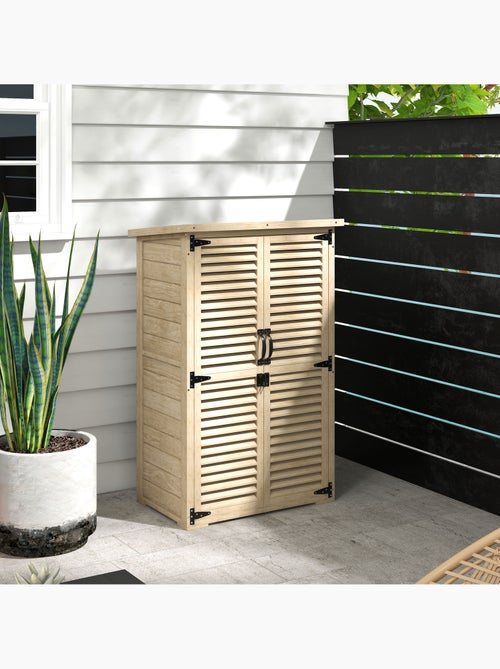 Armoire de jardin 2 portes persiennes - Kiabi