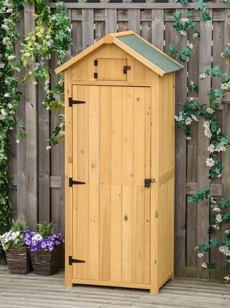 Armoire de jardin 3 étagères 2 portes Beige - Kiabi