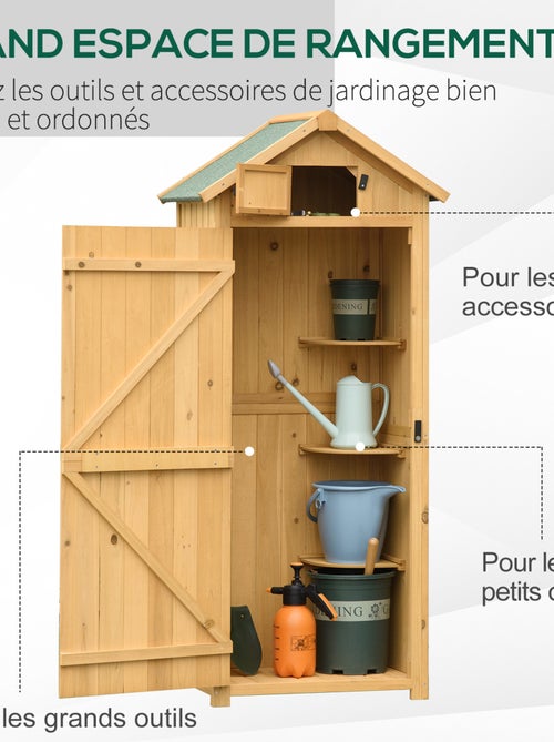 Armoire de jardin 3 étagères 2 portes - Kiabi