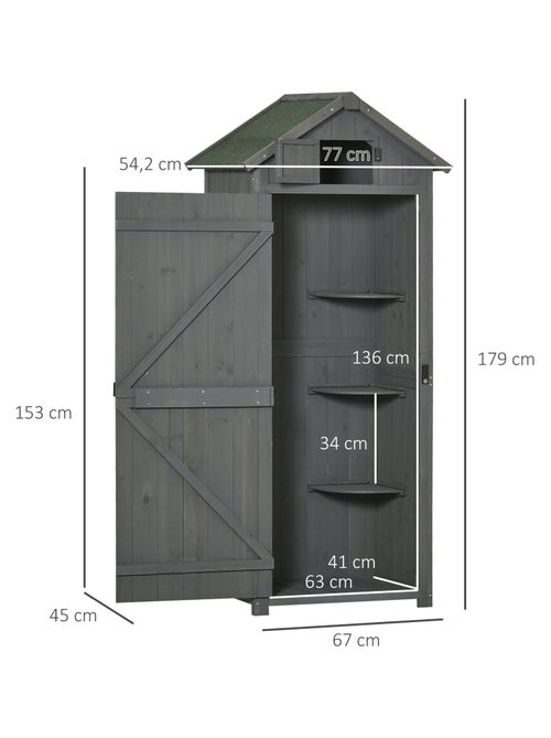 Armoire de jardin 3 étagères 2 portes - Kiabi