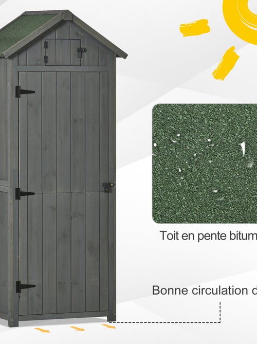 Armoire de jardin 3 étagères 2 portes - Kiabi