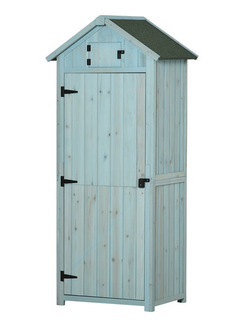 Armoire de jardin 3 étagères 2 portes loquets bois sapin - Kiabi