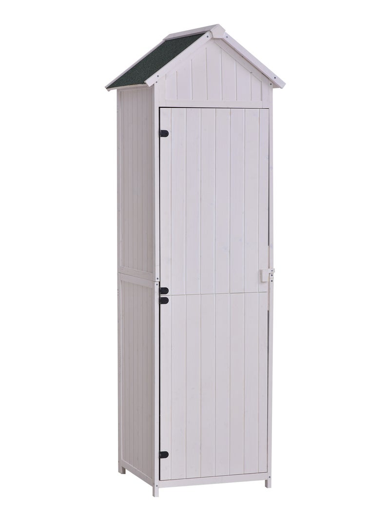 Armoire de jardin en pin massif Blanc Blanc - Kiabi