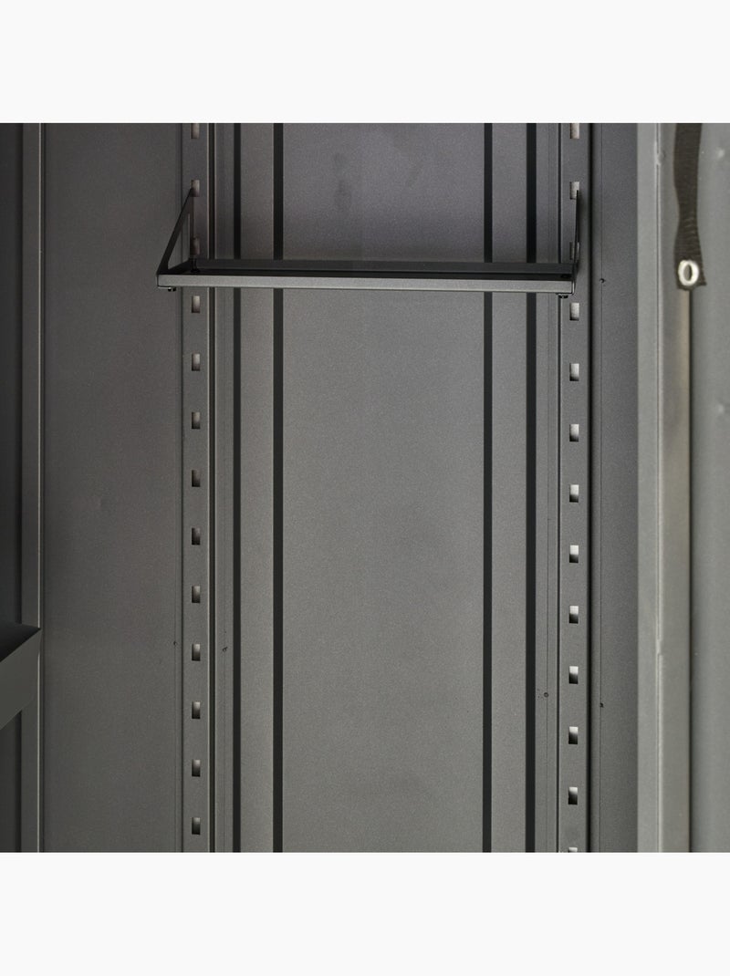Armoire de jardin Forgia gris graphite en acier galvanisé 100x100x200 cm gris anthracite - Kiabi