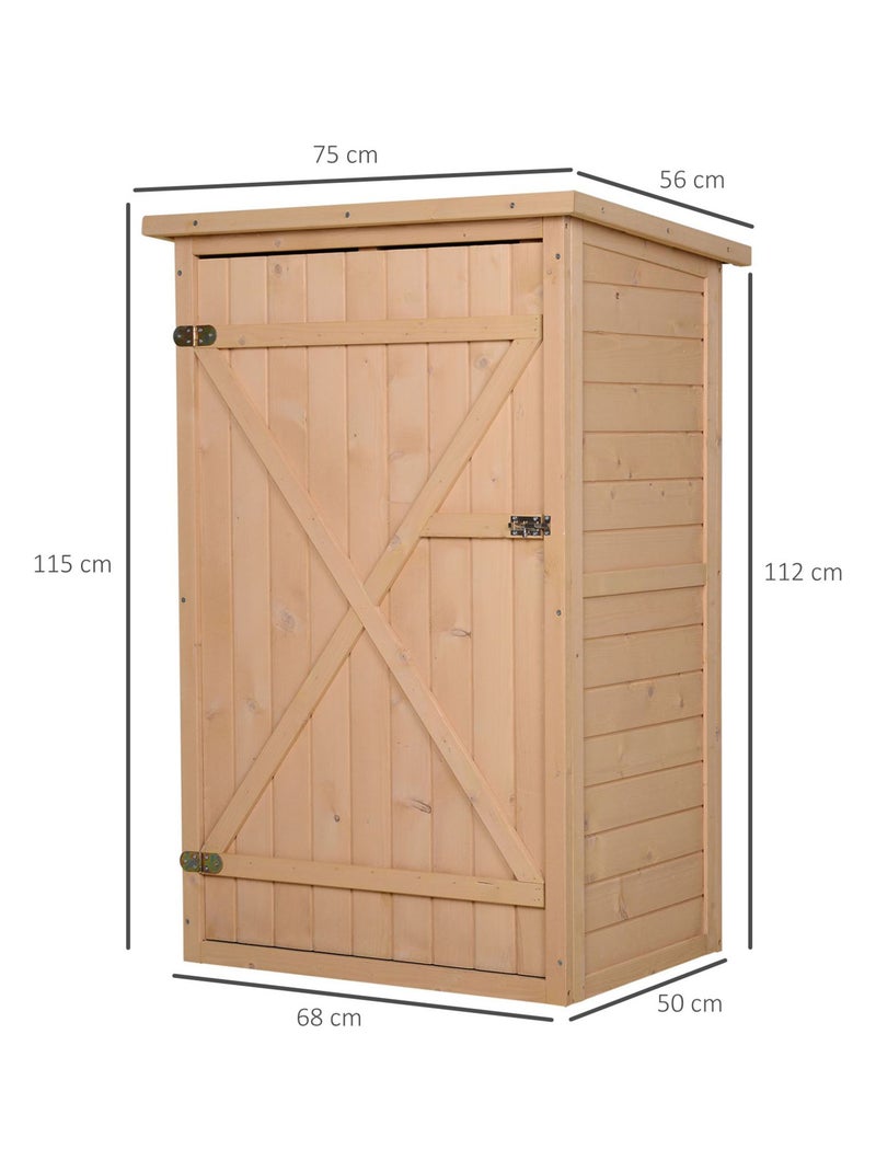 Armoire de jardin porte verrouillable Beige - Kiabi