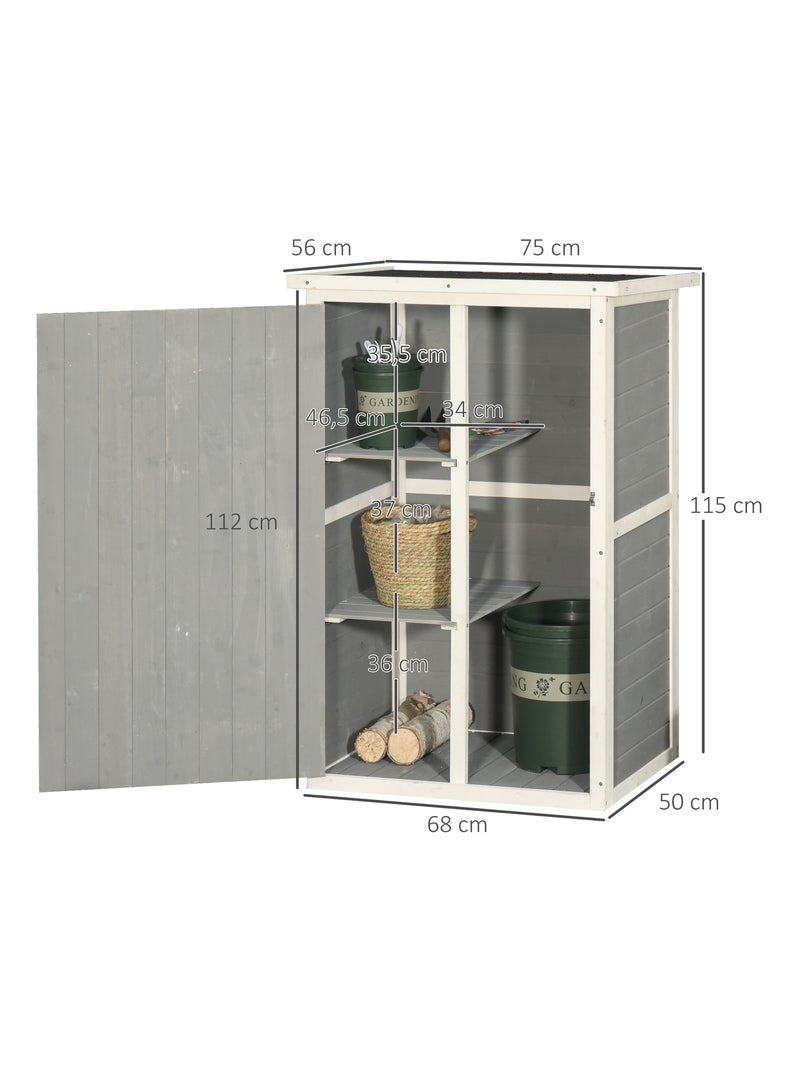 Armoire de jardin porte verrouillable Gris - Kiabi