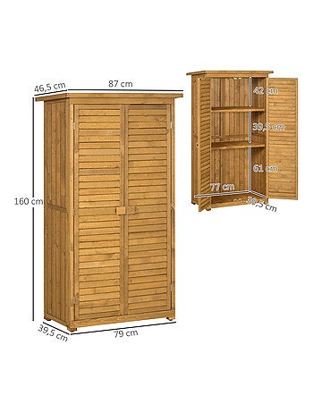 Armoire de jardin portes persiennes