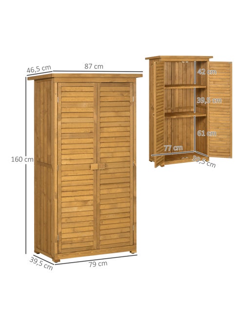 Armoire de jardin portes persiennes - Kiabi
