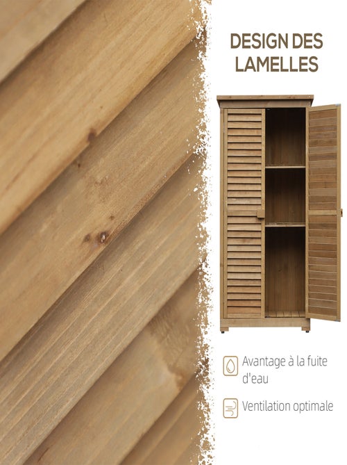 Armoire de jardin portes persiennes - Kiabi