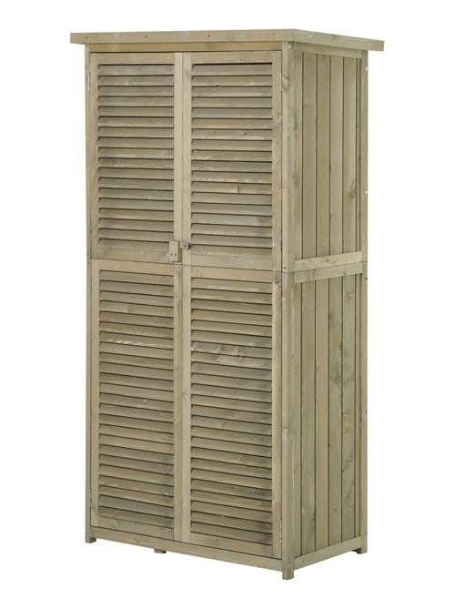 Armoire de jardin portes persiennes - Kiabi