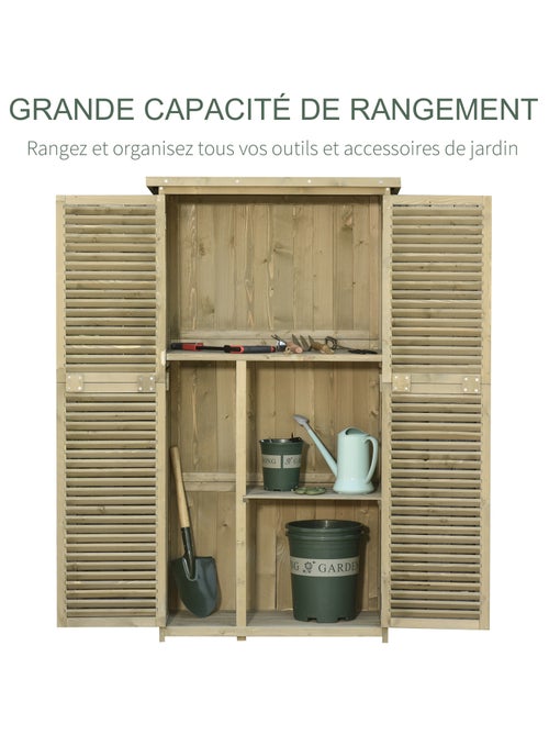 Armoire de jardin portes persiennes - Kiabi