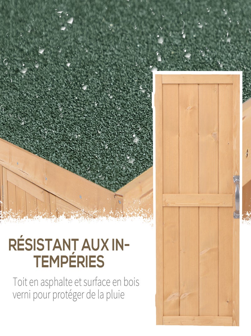 Armoire de jardin sur pied 2 portes Beige - Kiabi