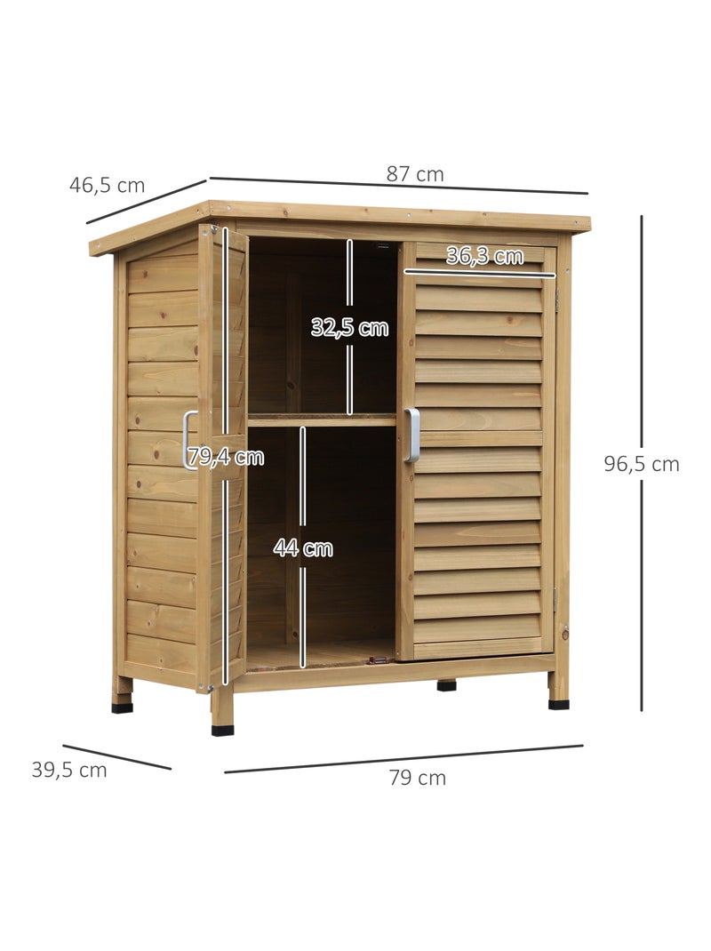 Armoire de jardin sur pied portes persiennes Vert - Kiabi