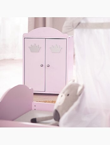 Armoire de poupée en bois avec penderie 'Princesse Sophie' ROBA