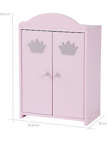 Armoire de poupée en bois avec penderie 'Princesse Sophie' ROBA