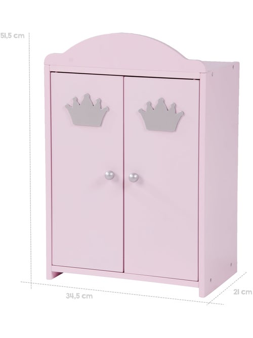 Armoire de poupée en bois avec penderie 'Princesse Sophie' ROBA - Kiabi Armoire de poupée en bois avec penderie 'Princesse Sophie' ROBA - Kiabi
