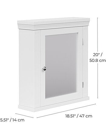Armoire de salle de bain en effet bois, 51cm