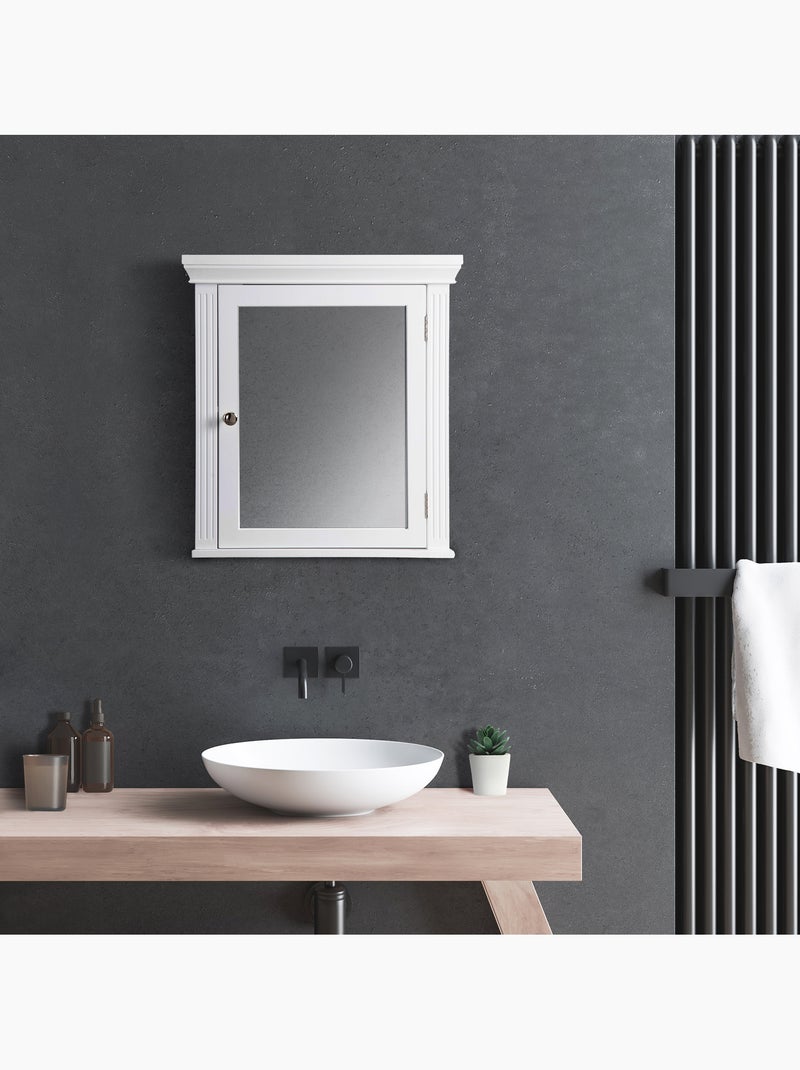 Armoire de salle de bain en effet bois, 51cm Blanc - Kiabi