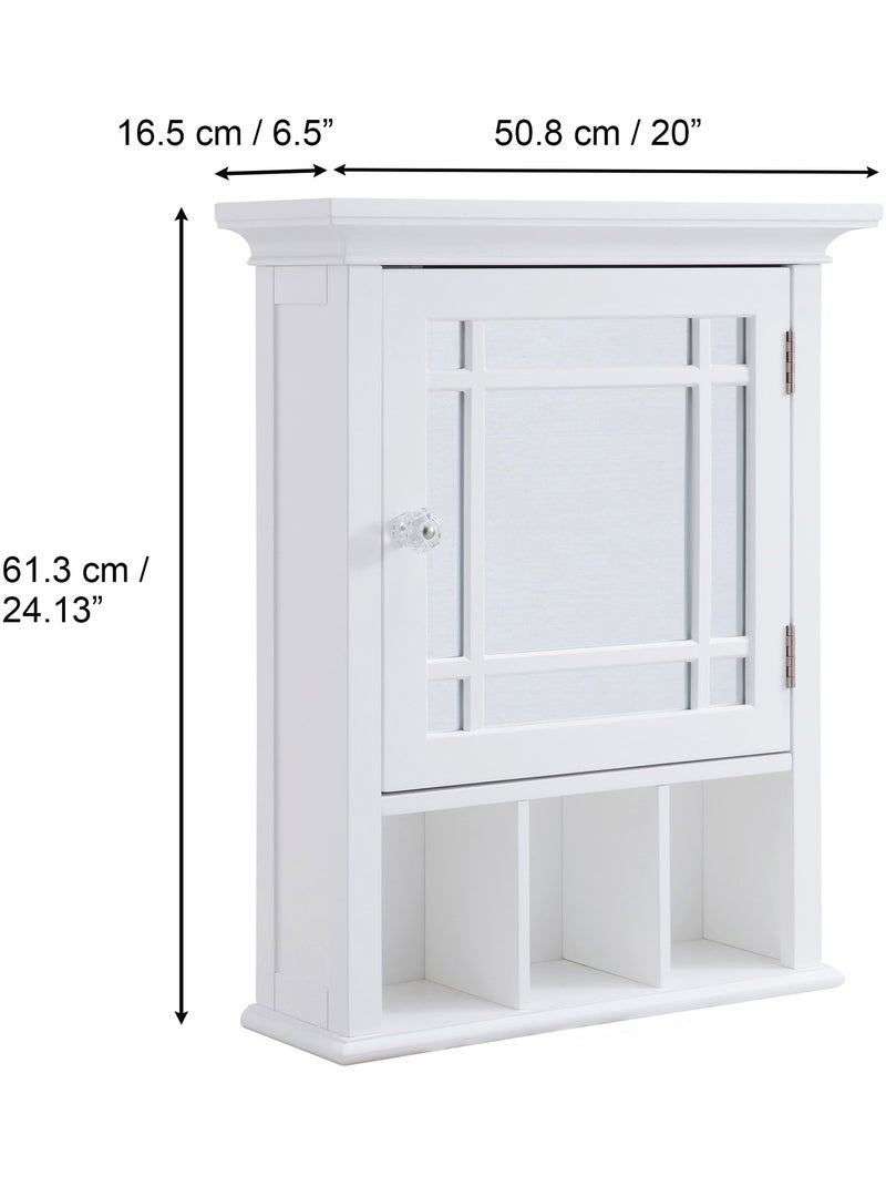 Armoire de salle de bain en effet bois avec étagères ouvertes, 62cm Blanc - Kiabi
