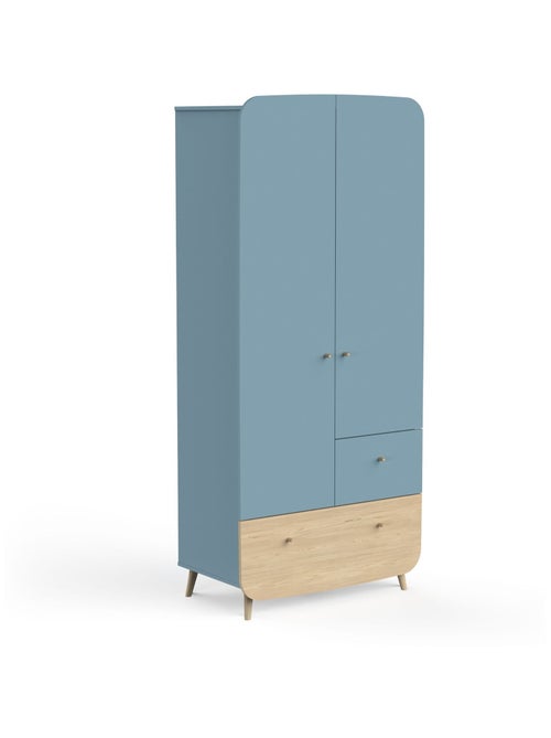 Armoire en bois 2 portes et 2 tiroirs - Kiabi