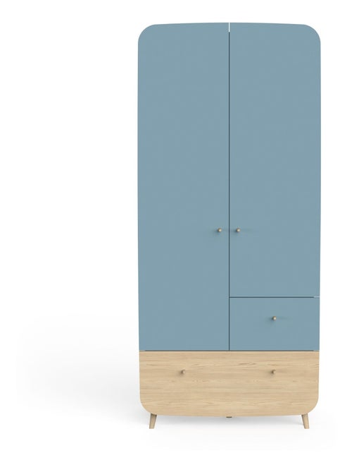 Armoire en bois 2 portes et 2 tiroirs - Kiabi