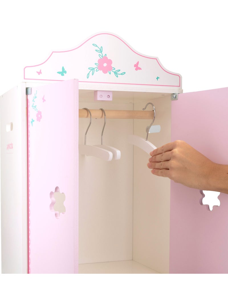 Armoire en bois pour poupée avec cintres woomax N/A - Kiabi