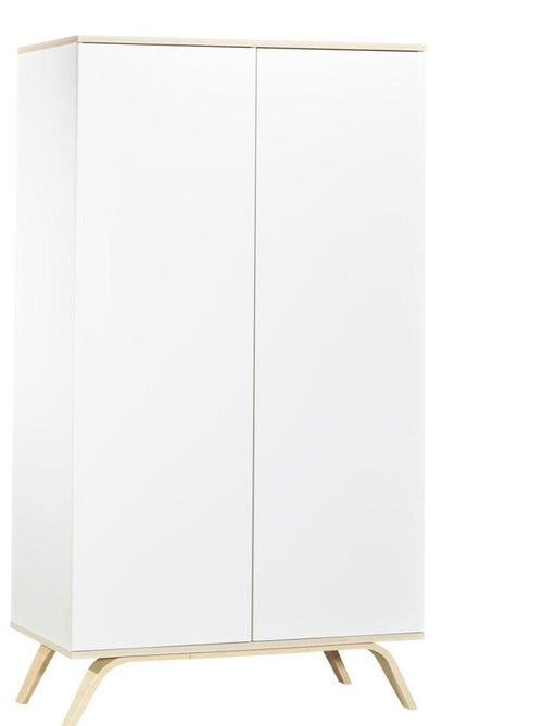 Armoire enfant 2 portes 209x102x56cm en bois blanc - SAUTHON - Kiabi