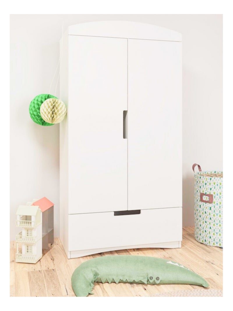 Armoire Enfant 2 portes Classic Blanc - Kiabi