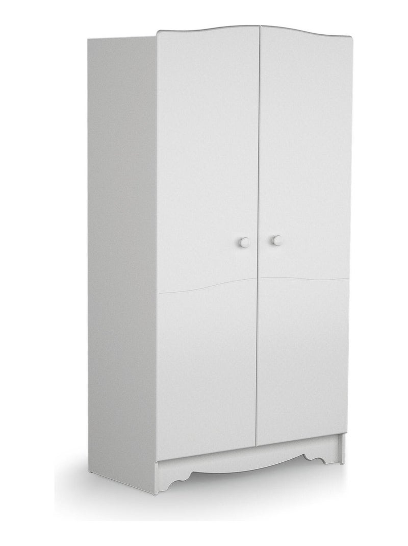 Armoire enfant 2 portes en bois MARELLE Blanc - Kiabi