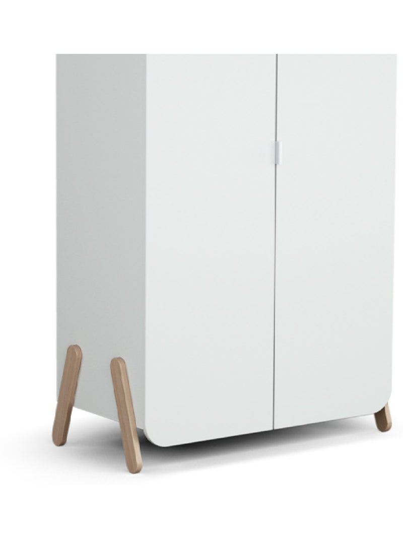Armoire enfant 2 portes en bois pirate Blanc - Kiabi