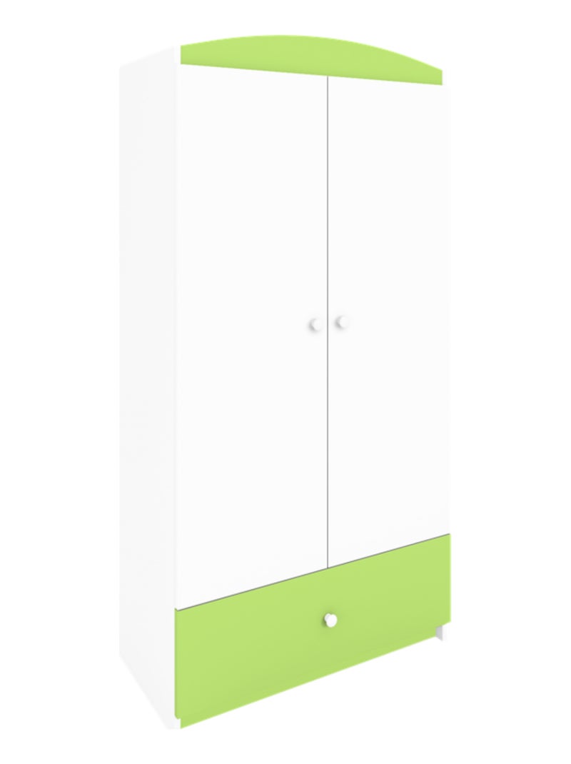 Armoire enfant 2 portes et 1 tiroir Vert d'eau - Kiabi