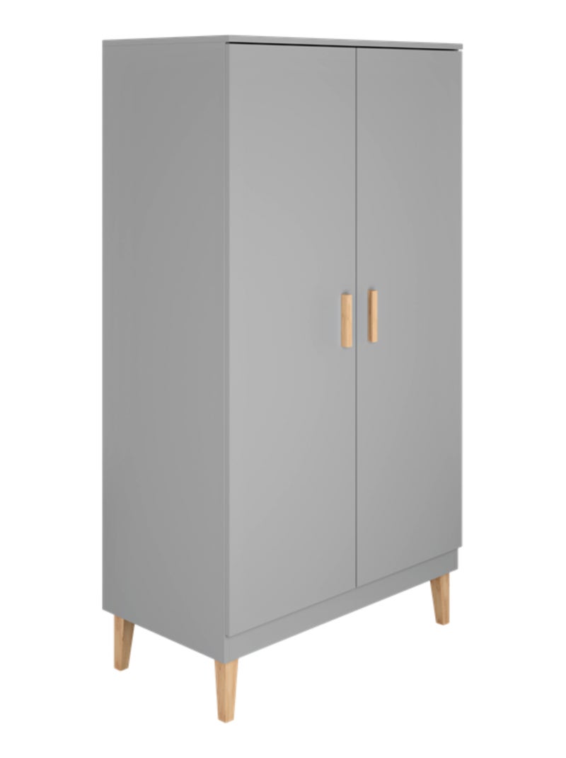 Armoire Enfant 2 portes Kubi Gris - Kiabi