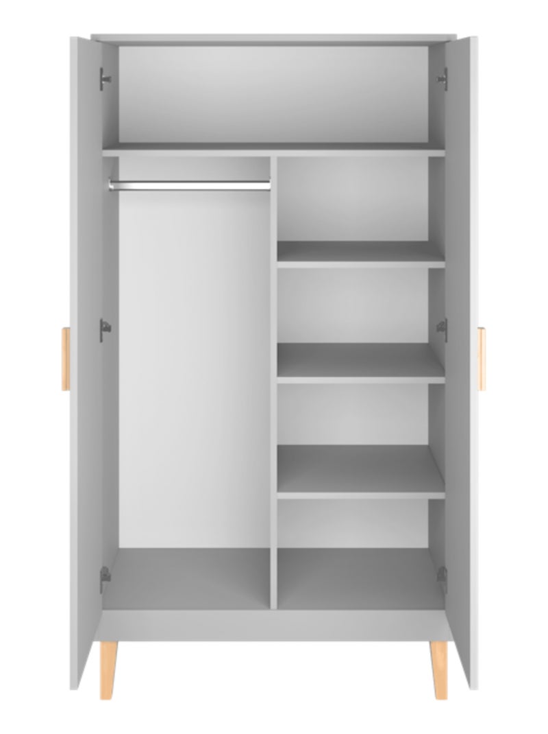 Armoire Enfant 2 portes Kubi Gris - Kiabi