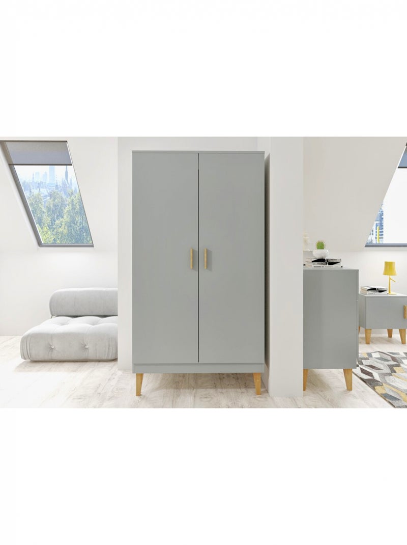 Armoire Enfant 2 portes Kubi Gris - Kiabi