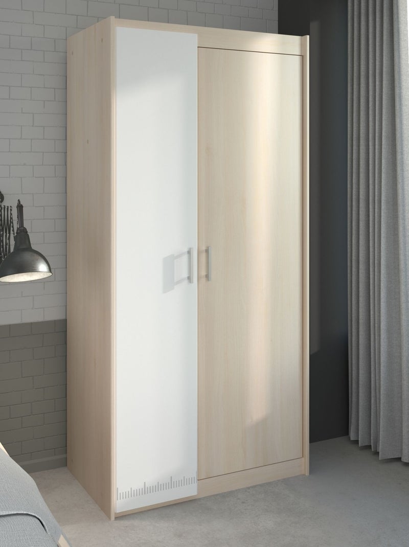 Armoire enfant 2 portes Marron clair - Kiabi