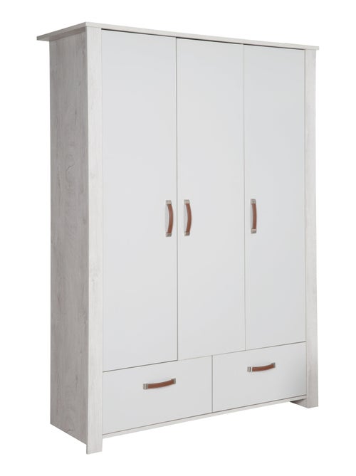 Armoire enfant 3 portes 2 tiroirs 'Mila' ROBA - Kiabi Armoire enfant 3 portes 2 tiroirs 'Mila' ROBA - Kiabi