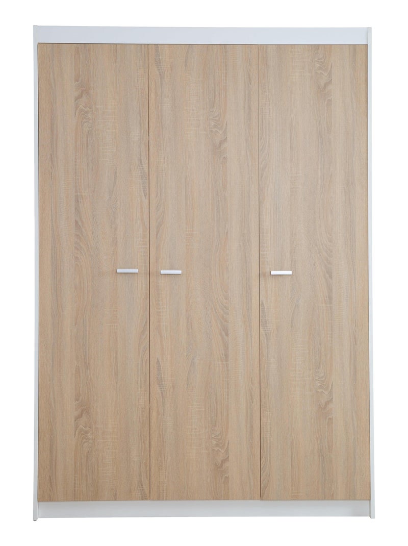 Armoire enfant 3 portes à fermeture douce 'Gabriella' ROBA Blanc Marron - Kiabi