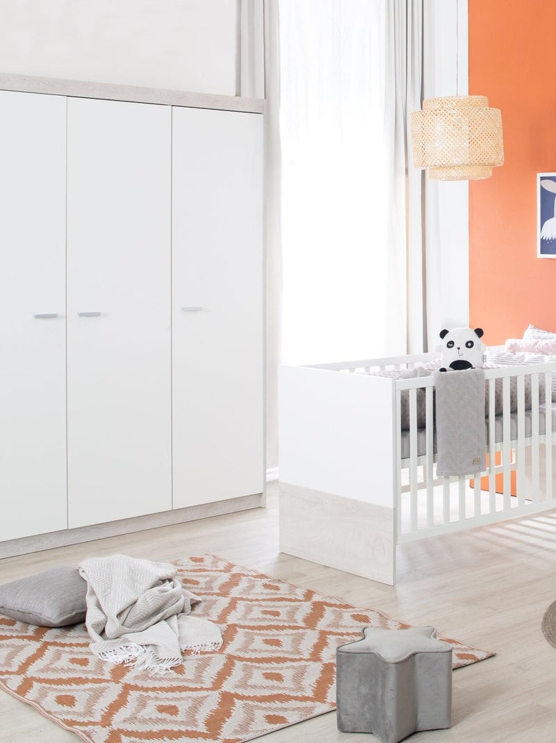Armoire enfant 3 portes à fermeture douce 'Julia' ROBA Blanc - Kiabi