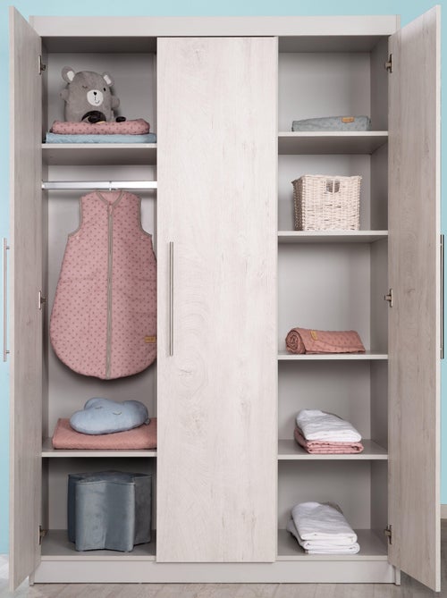 Armoire enfant 3 portes à fermeture douce 'Maren 2' ROBA - Kiabi