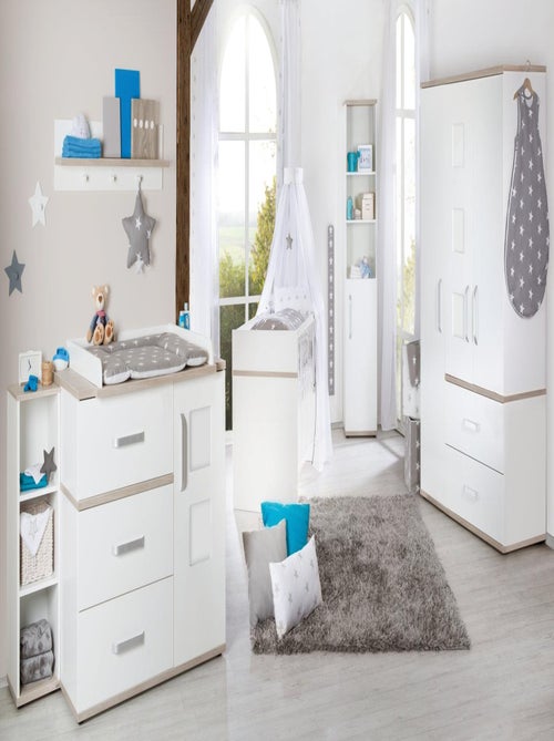Armoire enfant 3 portes et 2 tiroirs 'Moritz' ROBA - Kiabi Armoire enfant 3 portes et 2 tiroirs 'Moritz' ROBA - Kiabi