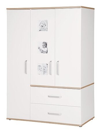 Armoire enfant 3 portes et 2 tiroirs 'Pia' ROBA