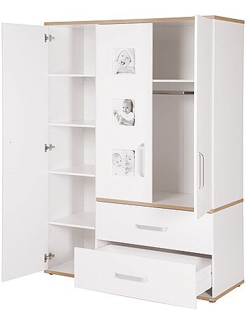 Armoire enfant 3 portes et 2 tiroirs 'Pia' ROBA